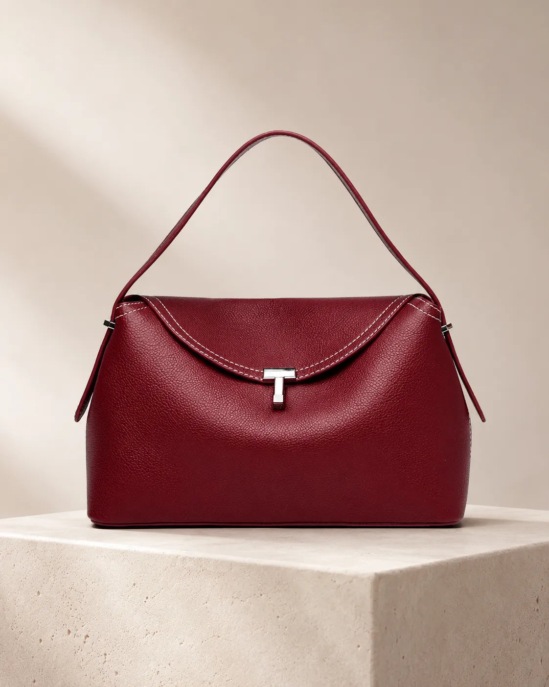 Elise | Curved Flap Shoulder Handbag