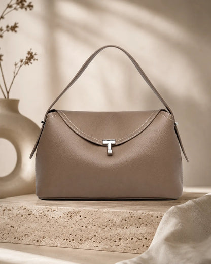 Elise | Curved Flap Shoulder Handbag