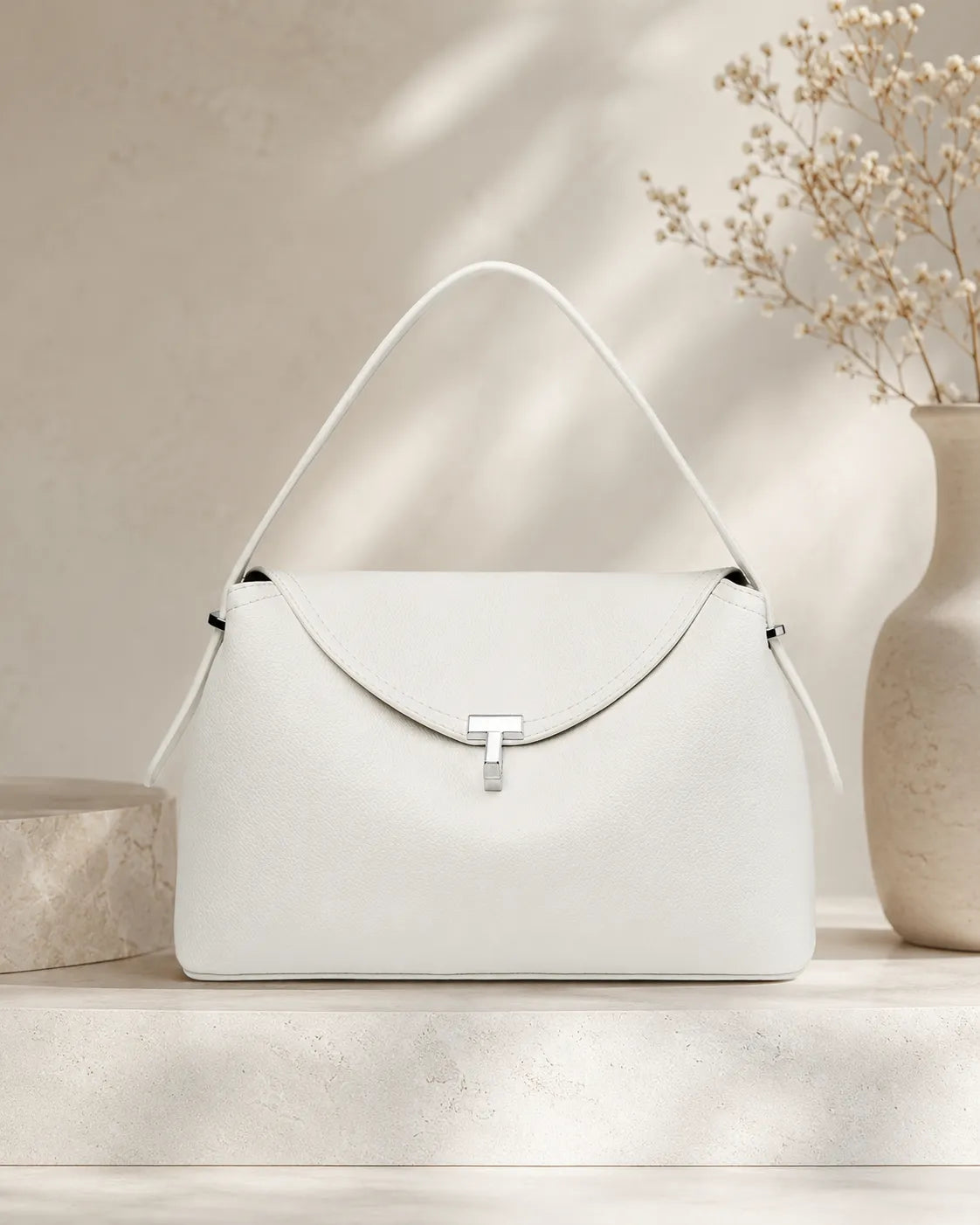 Elise | Curved Flap Shoulder Handbag