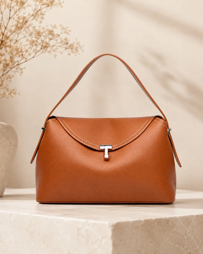 Elise | Curved Flap Shoulder Handbag