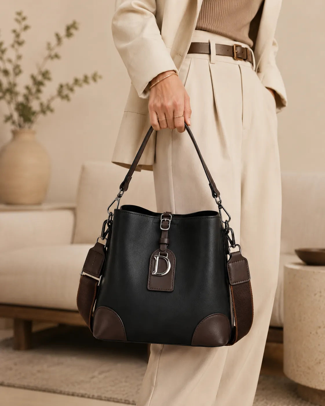 Elena | Convertible Bucket Shoulder Bag