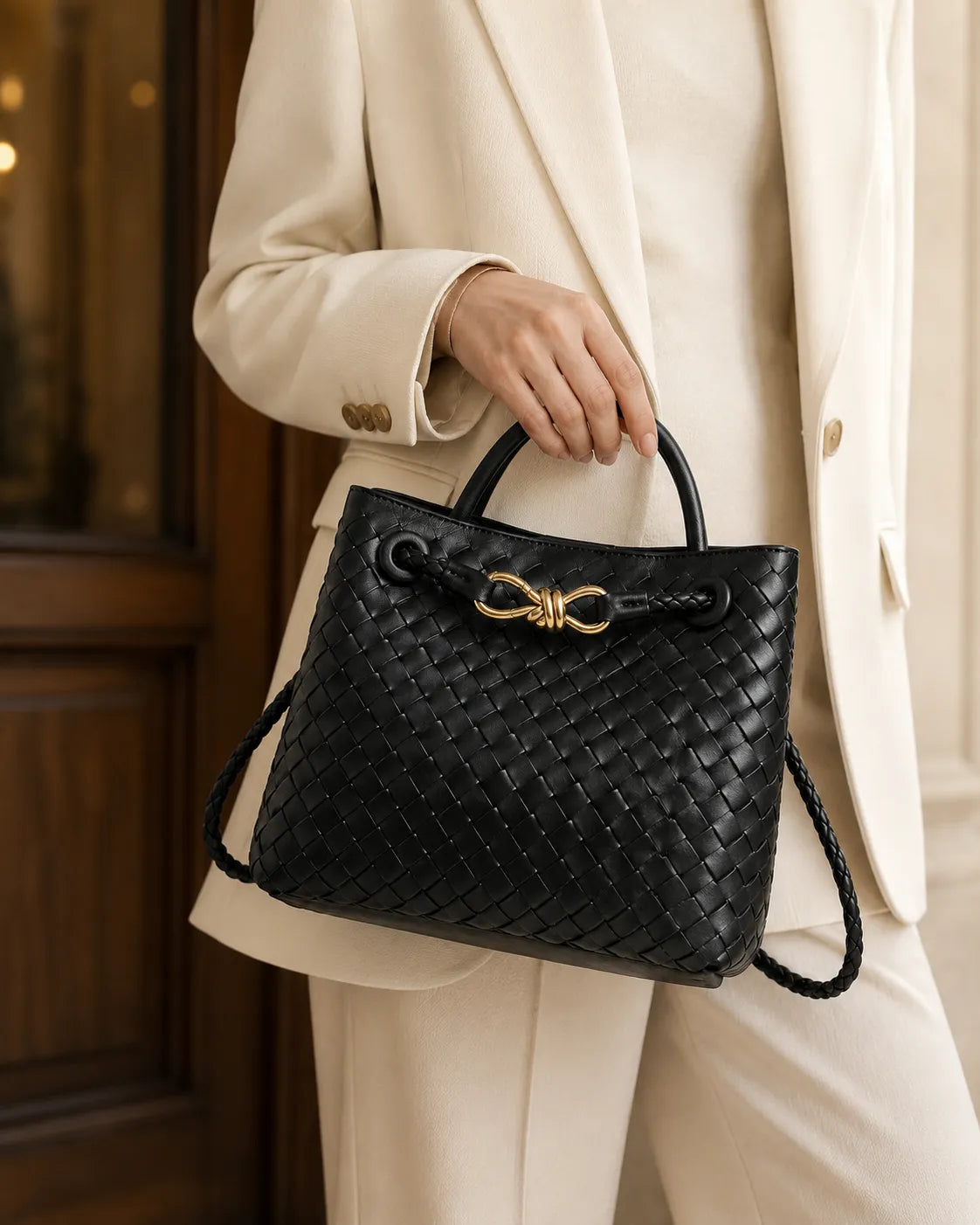 Valeria | Woven Top-Handle Bag