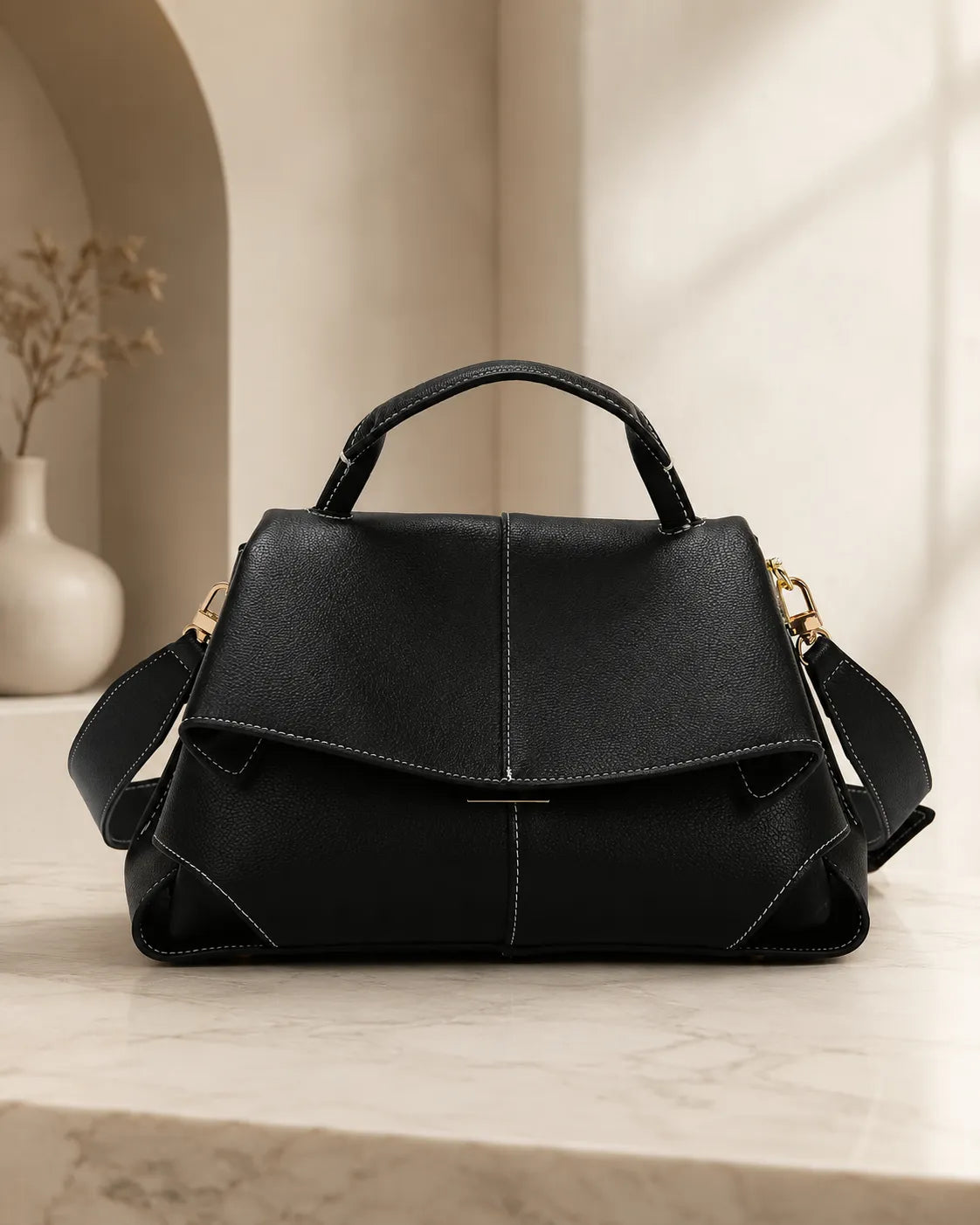 Vivienne | Soft-Structured Everyday Top Handle Satchel