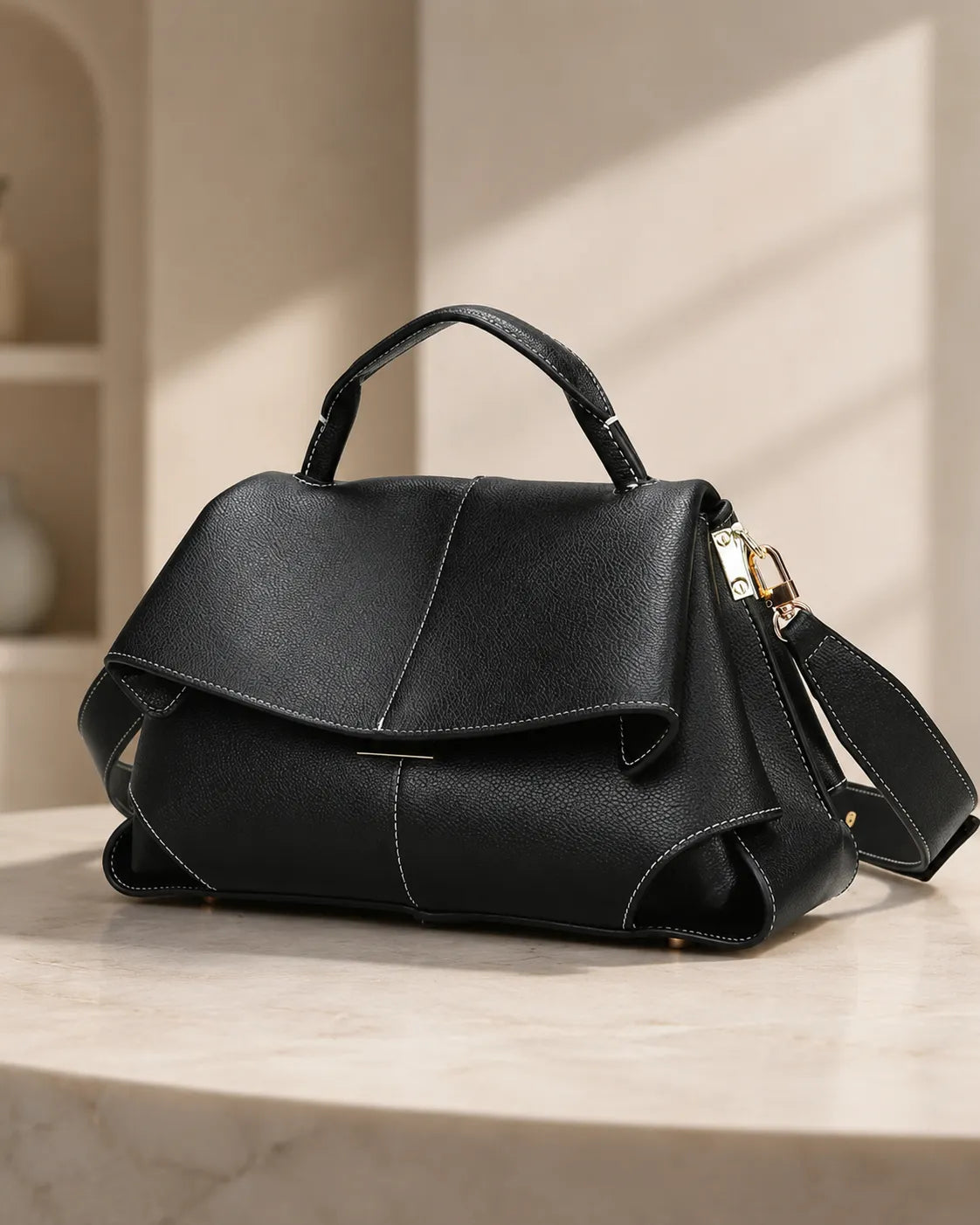 Vivienne | Soft-Structured Everyday Top Handle Satchel