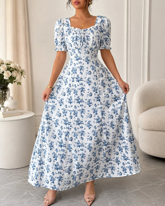 Clara | Floral Smocked Midi Dress