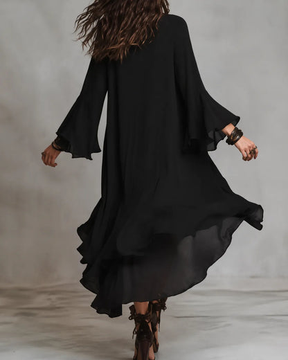 Valeria | Ruffled High-Low Midi Dress