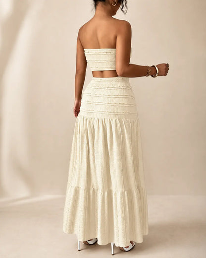 Aria | Smocked Maxi Skirt Set
