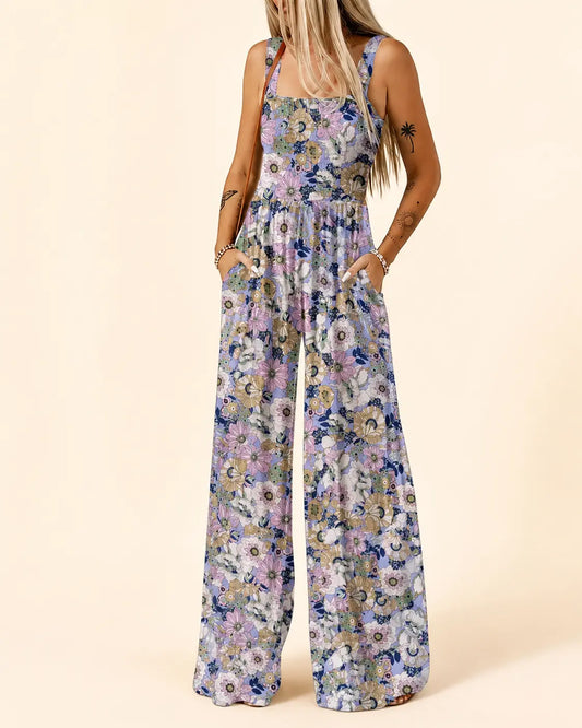 Camille | Smocked Wide-Leg Jumpsuit