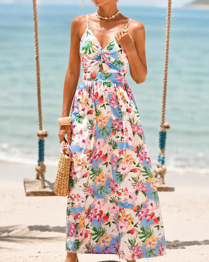 Serena | Printed Twist Maxi Dress