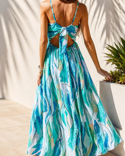 Serena | Printed Twist Maxi Dress