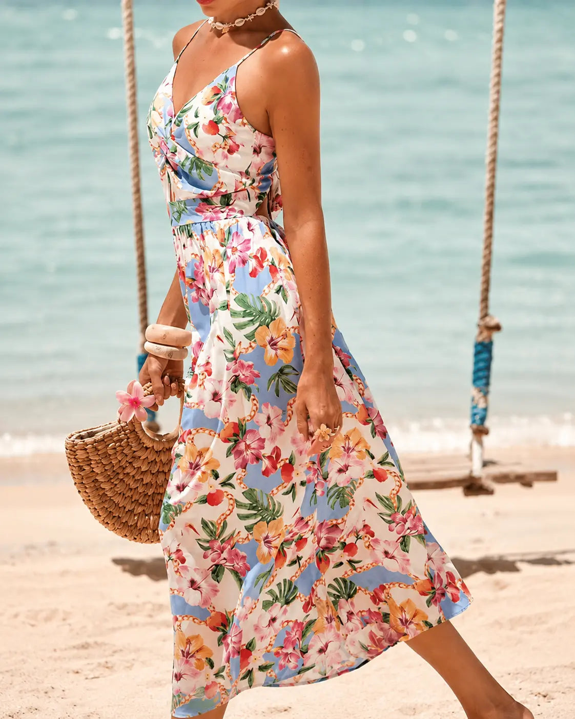 Serena | Printed Twist Maxi Dress