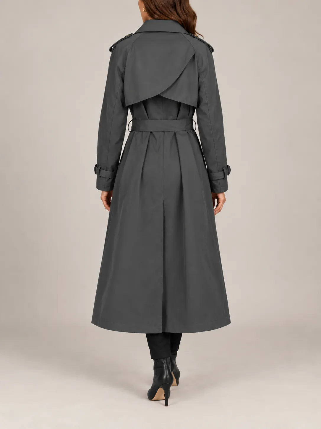 Vivienne | Classic Double-Breasted Long Trench Coat