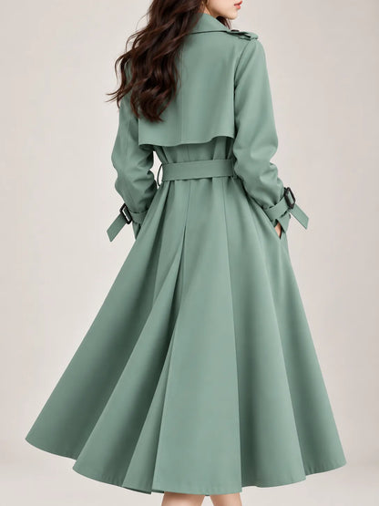 Vivienne | Elegant Double-Breasted Belted Trench Coat