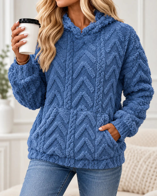 Evelyn | Cozy Textured Fleece Hoodie
