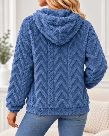 Evelyn | Cozy Textured Fleece Hoodie
