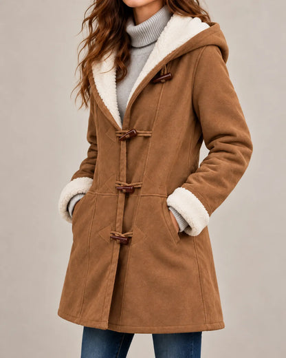 Eleanor | Sherpa-Lined Hooded Toggle Coat