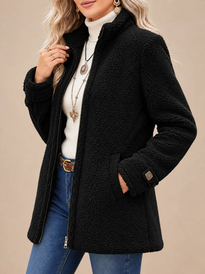 Evelyn | Cozy Teddy Fleece Zip-Up Jacket