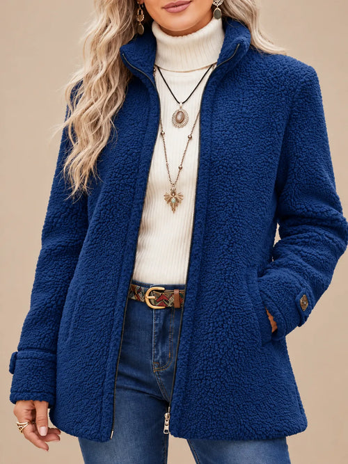 Evelyn | Cozy Teddy Fleece Zip-Up Jacket
