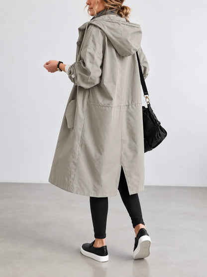 Maisie | Oversized Hooded Button-Front Coat