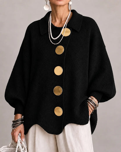Elara | Oversized Button Knit Cardigan