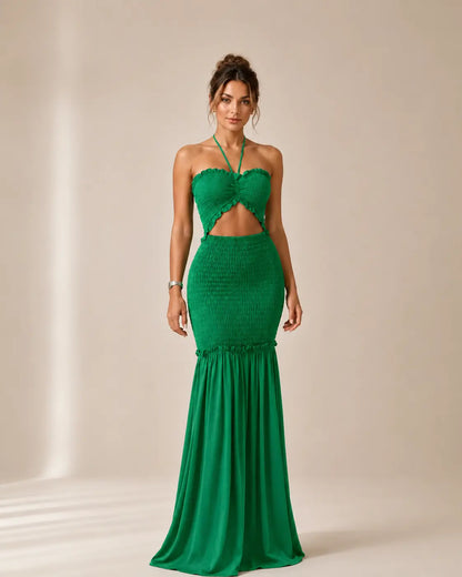 Alessia | Tropical Tie-Front Maxi Set
