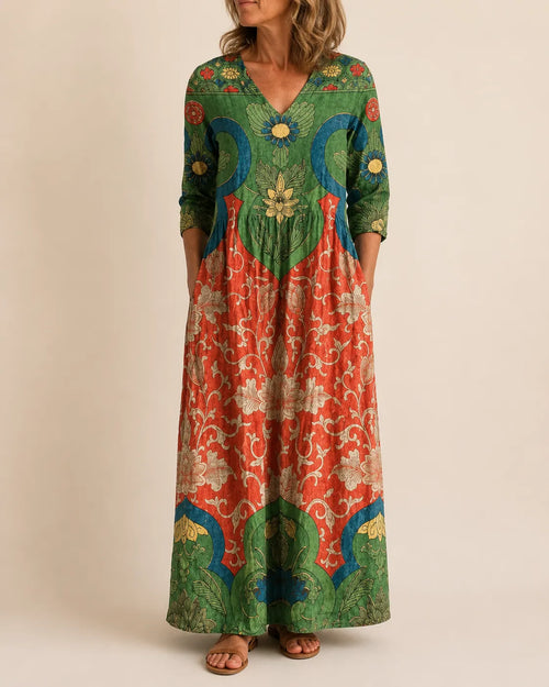 Judith | Vintage Floral Maxi Dress