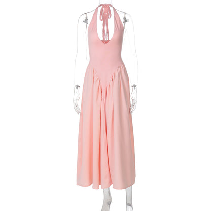 Celeste | Halter Neck Elegant Midi Dress