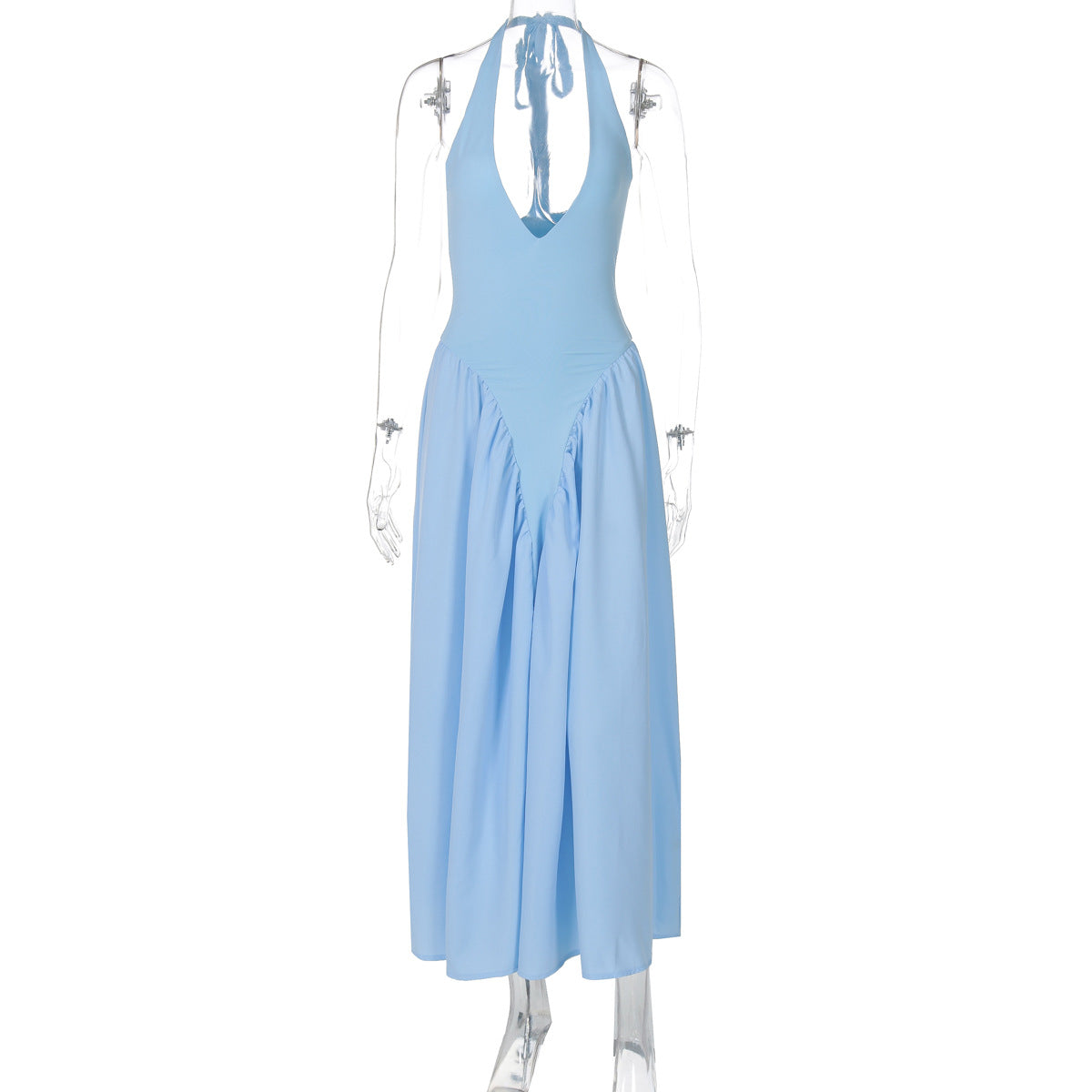Celeste | Halter Neck Elegant Midi Dress