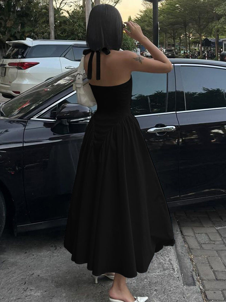 Celeste | Halter Neck Elegant Midi Dress