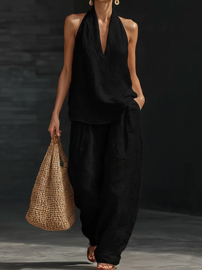 Zoe | Sleeveless Top and Wide Pants