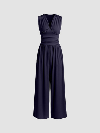 Charity – Elegant Sleeveless Wide-Leg Jumpsuit