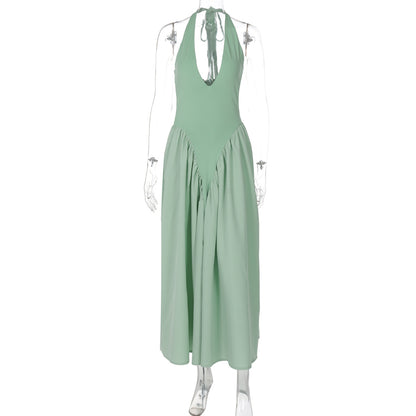 Celeste | Halter Neck Elegant Midi Dress