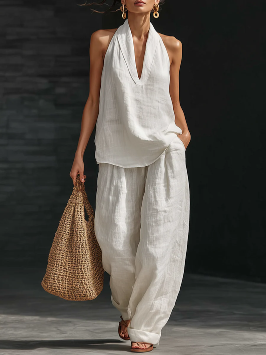 Zoe | Sleeveless Top and Wide Pants