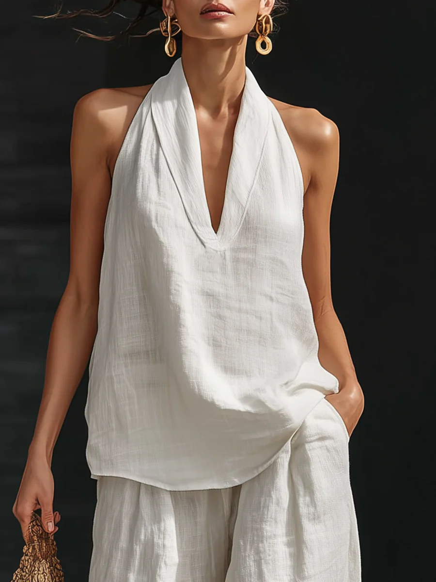 Zoe | Sleeveless Top and Wide Pants