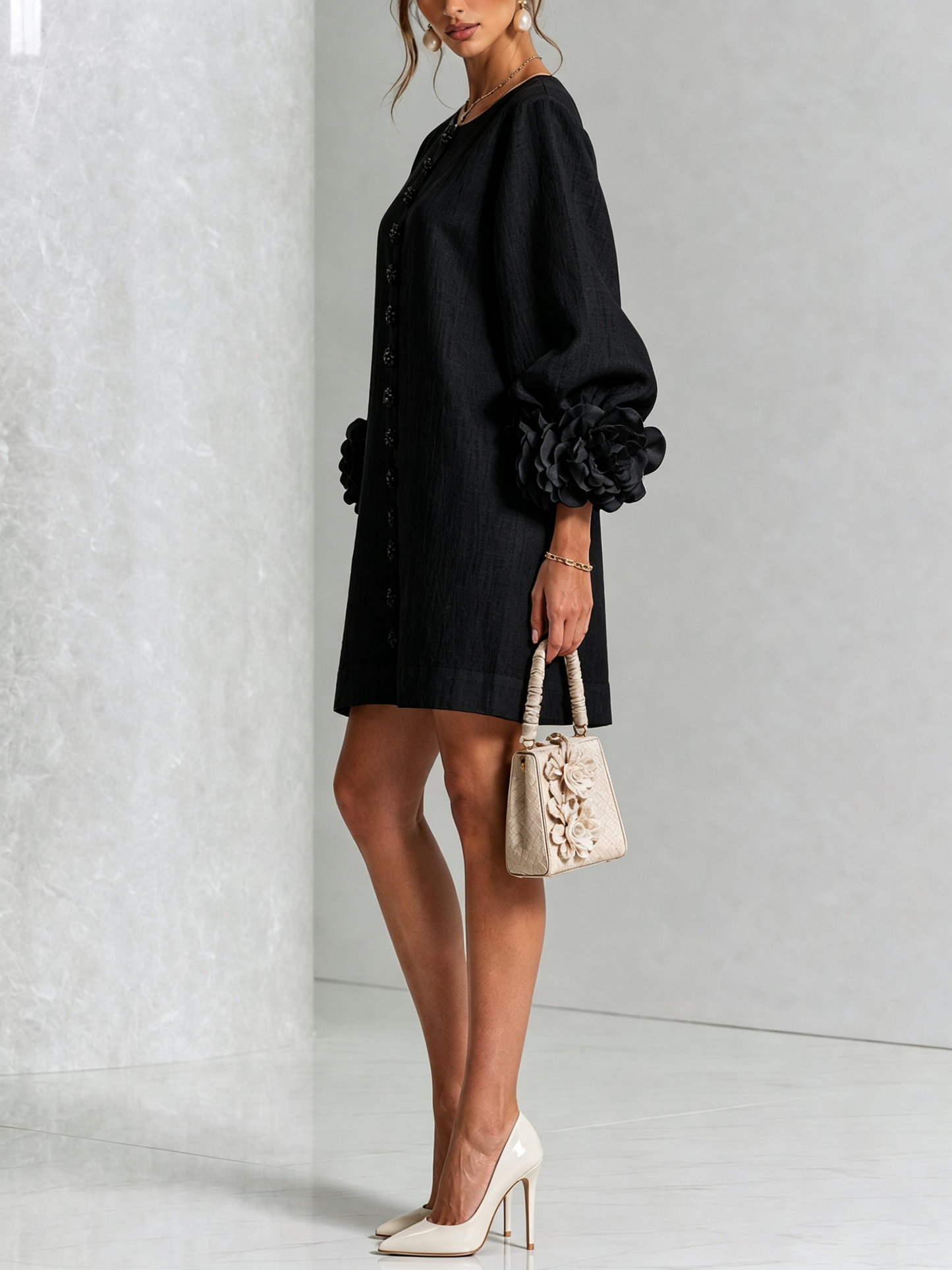 Florence | Floral Button-Down Mini Dress