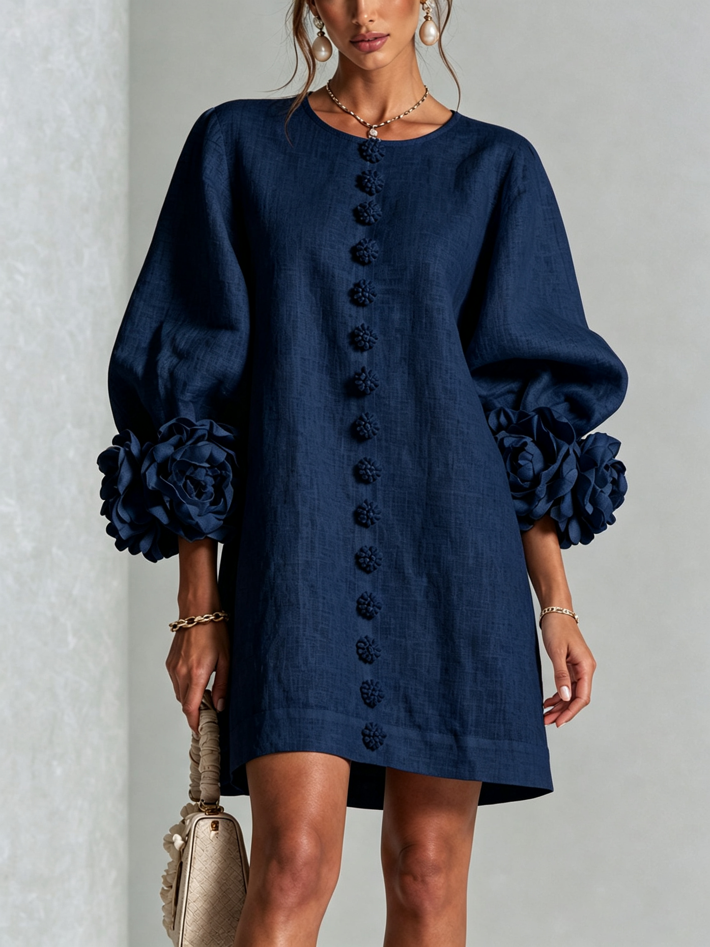 Florence | Floral Button-Down Mini Dress