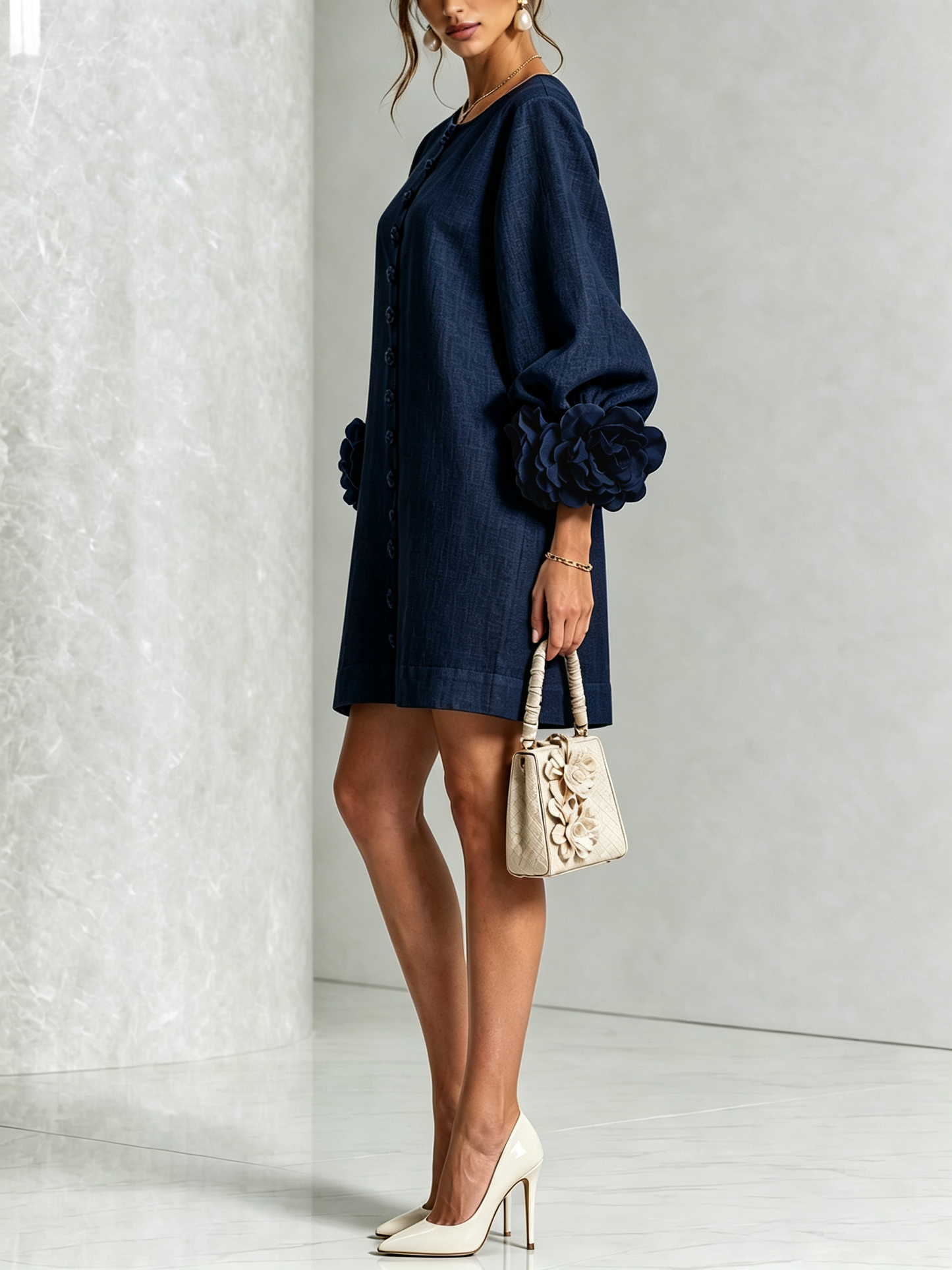 Florence | Floral Button-Down Mini Dress