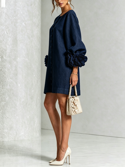 Florence | Floral Button-Down Mini Dress