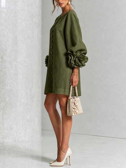 Florence | Floral Button-Down Mini Dress