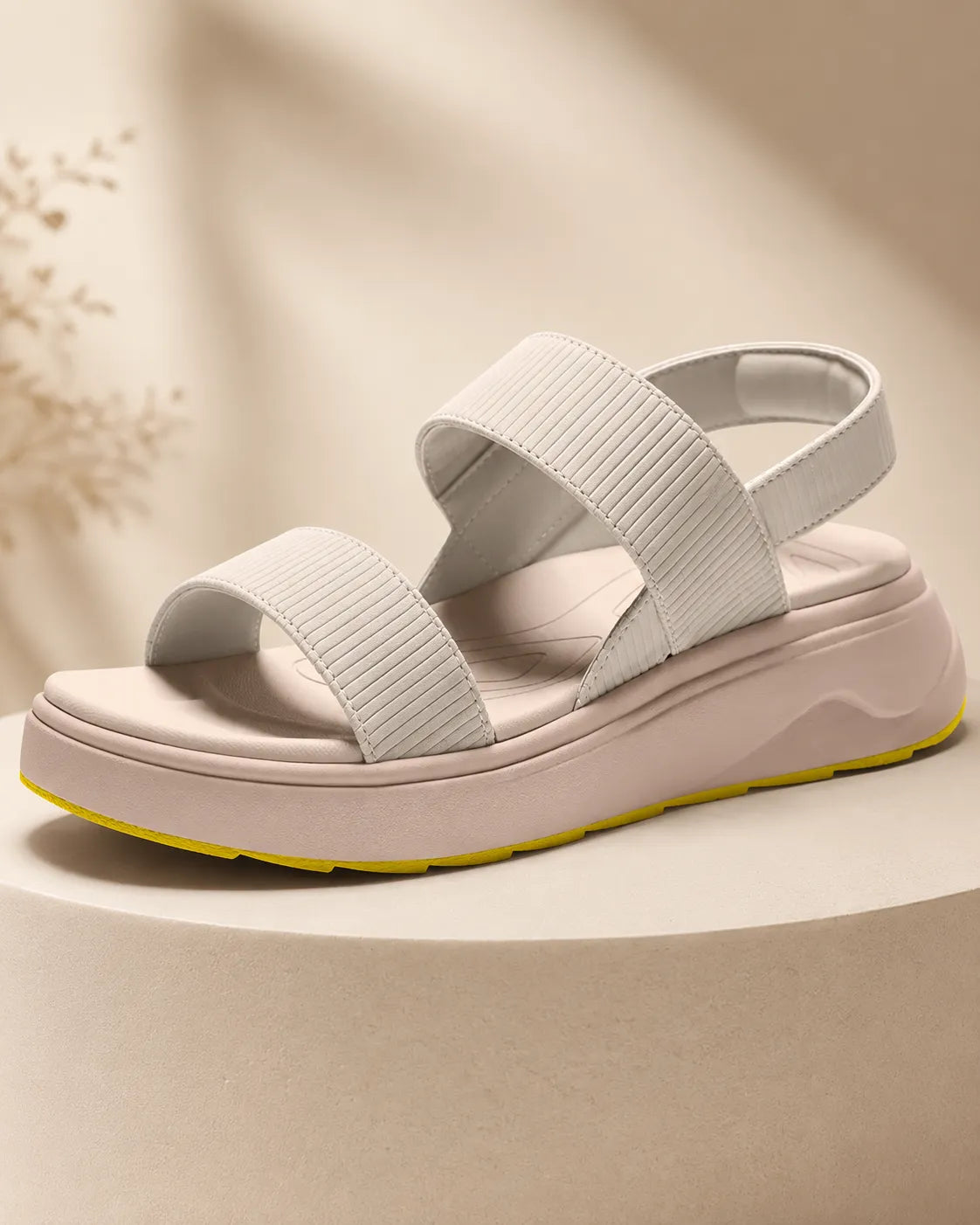Elena | Ribbed Strap Platform Sandals