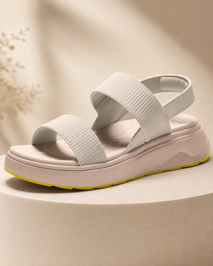 Elena | Ribbed Strap Platform Sandals