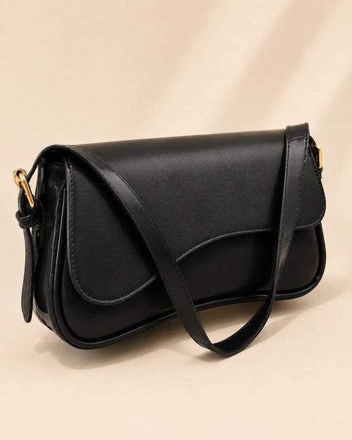 Elara | Curved Flap Shoulder Bag