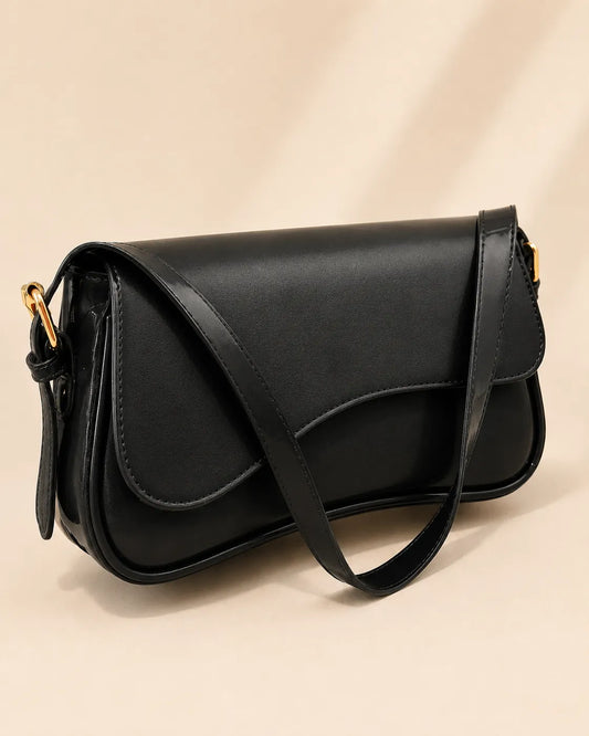 Elara | Curved Flap Shoulder Bag