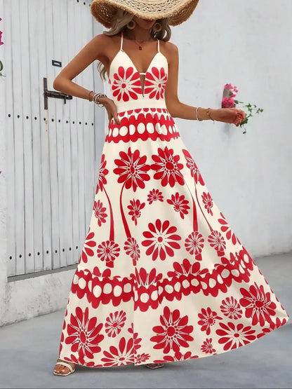 Marbella Bloom Floral Cutout Maxi Dress