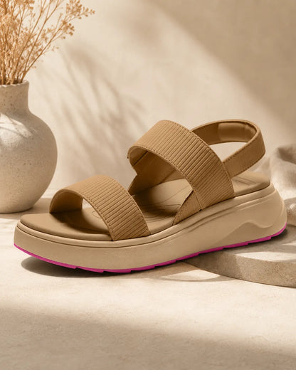 Elena | Ribbed Strap Platform Sandals