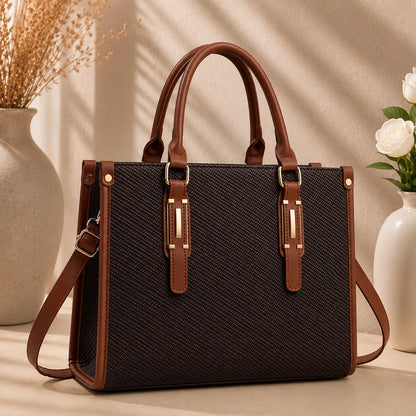 Amara | Woven-Texture Satchel Handbag
