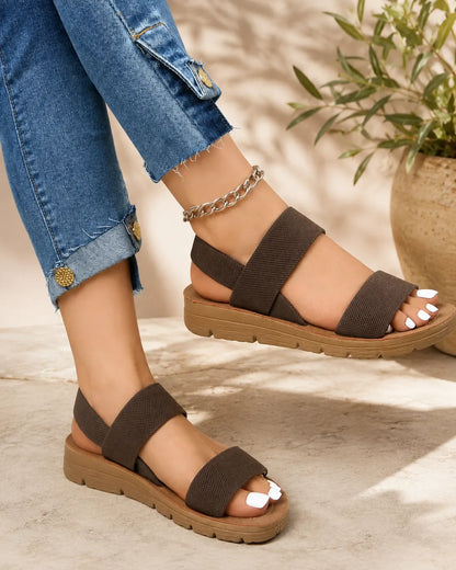 Mira | Textured Strap Comfort Sandals