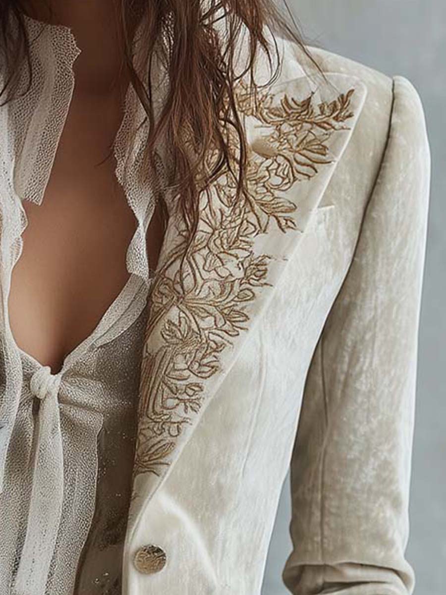 Guinevere | Embroidered Tailored Blazer