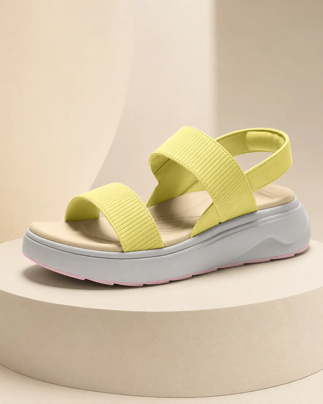 Elena | Ribbed Strap Platform Sandals