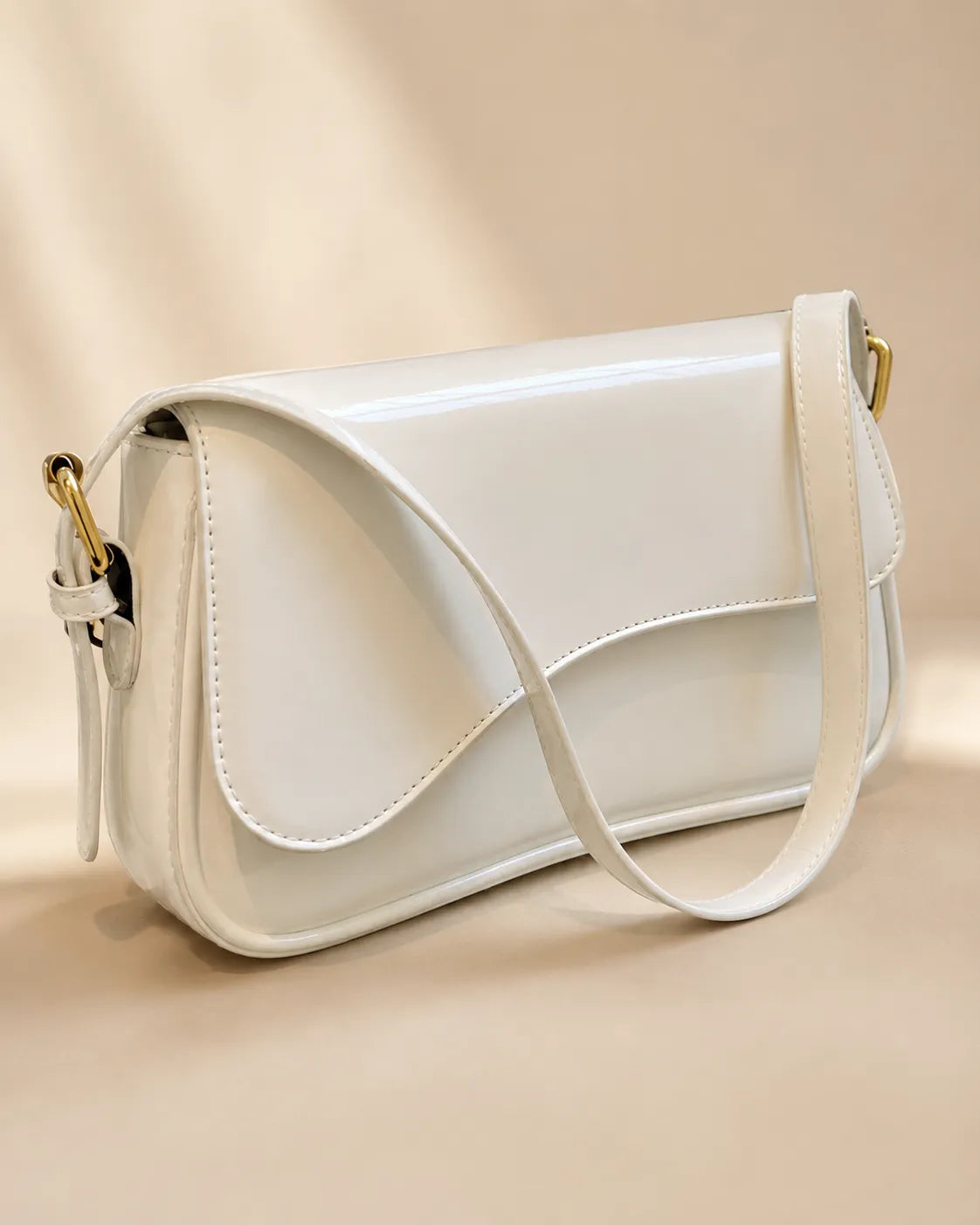 Elara | Curved Flap Shoulder Bag